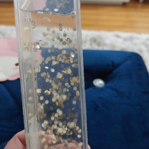 Shake Me Water Shiny Gold Pieces Floating Paperweight - Picture 3 of 6